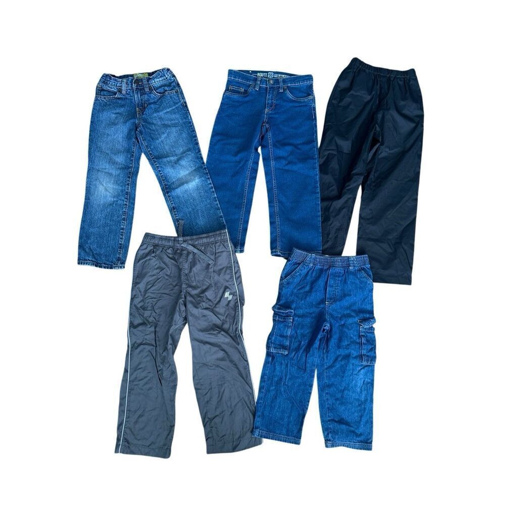 boys size 5-6 years vintage denim jeans nylon pants bundle old navy, Columbia